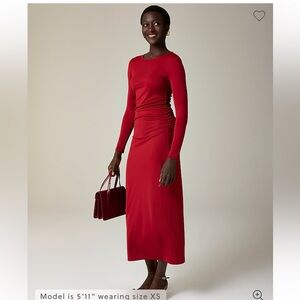 NWT J.Crew Long-sleeve dress in jersey crepe M
